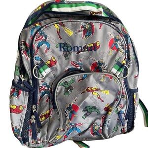 Pottery Barn Kids Marvel Comics Backpack with Roman engraving